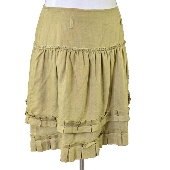 Cynthia Steffe Linen Tiered Skirt - Picture 4 of 10